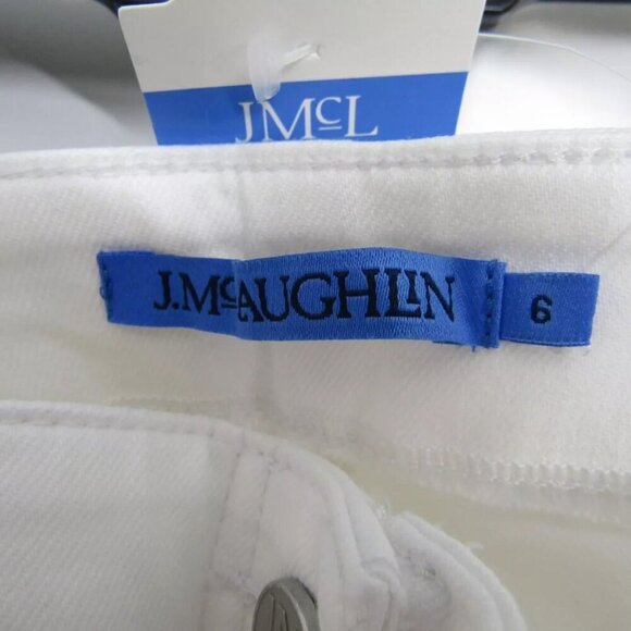 NEW J MCLAUGHLIN Womens Hendrix Tie Belt Denim Jeans White Size 6 - Picture 9 of 12